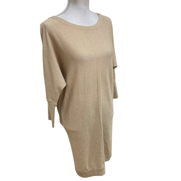 Lilly Pultizer metallic merino wool blend dolman sleeve cuff buttons dress small - Picture 3 of 14